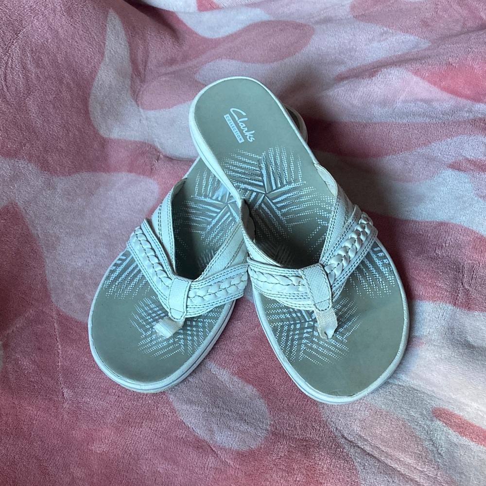 Clarks Women's White Sandals